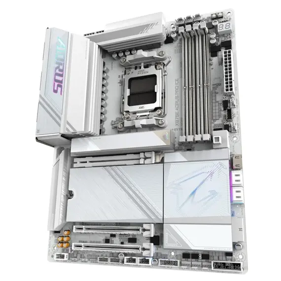 დედა დაფა GIGABYTE Motherboard X870E AORUS PRO ICE sAM5 X870 4xDDR5 M.2 HDMI Wi-Fi BT ATX - Primestore.ge