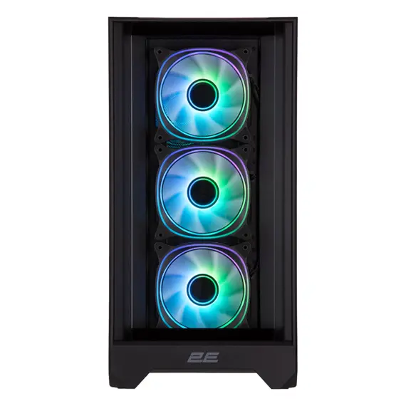ქეისი 2E 2E-G2302B Dominator Pro, Computer Case, MidT, ATX, Mini-ITX, Micro-ATX, 2xUSB3.0, USBType-C, Black - Primestore.ge