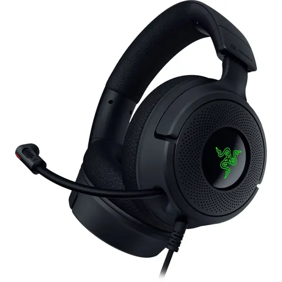 ყურსასმენი Razer Gaming Headset Kraken V4 X, 7.1, USB-A, 1.8м, RGB, black , 2 image - Primestore.ge