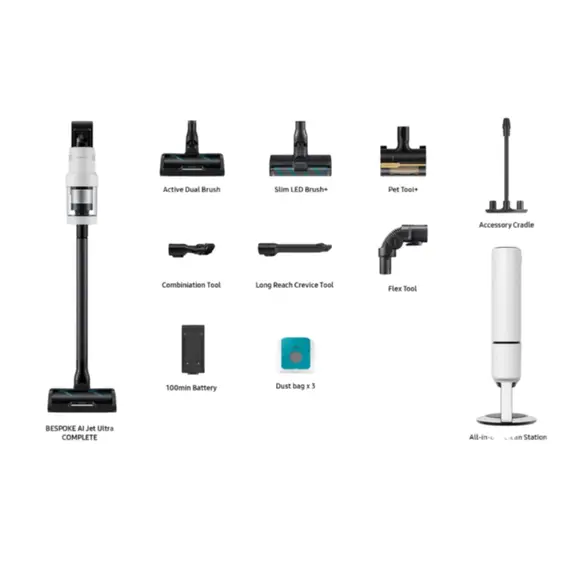 მტვერსასრუტი Samsung JET AI ULTRA VS90F40DFG/EV - Primestore.ge