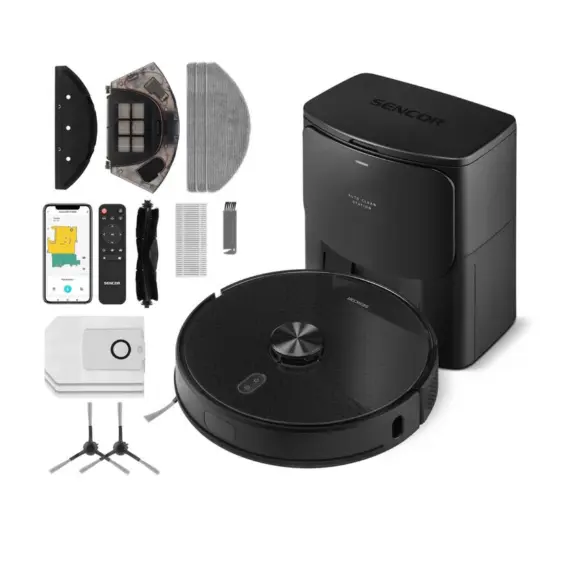 მტვერსასრუტი Sencor SRV 9185BK Robot Vacuum Cleaner Black , 5 image - Primestore.ge