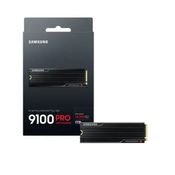 მყარი დისკი Samsung 9100 PRO PCIe 5.0 1TB SSD MZ-VAP1T0CW With Heatsink - Primestore.ge