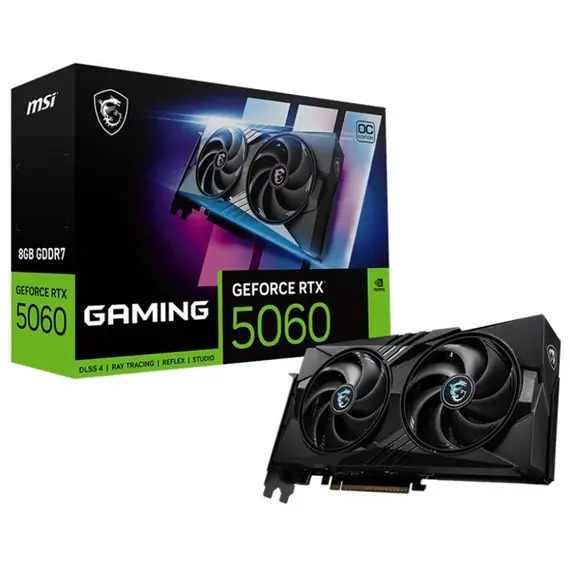 ვიდეო დაფა MSI 912-V537-005 GAMING OC, GeForce RTX5060, 8GB, 128bit, HDMI, DP, Black - Primestore.ge
