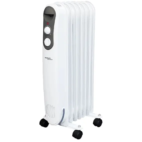 გამათბობელი Scarlett SC 21.1507 S4, 1500W, 20m², Oil Radiator, White  - Primestore.ge