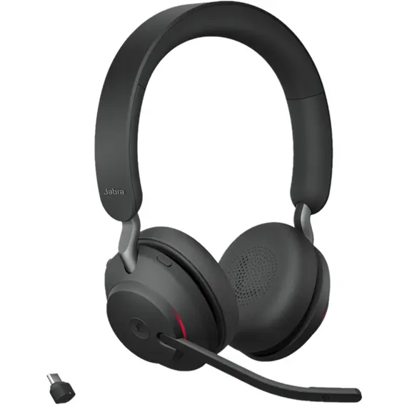 ყურსასმენი Jabra 26599-999-899 Evolve2 65 Link380c MS Stereo, Headset, Wireless, USB-C, BT, Black  - Primestore.ge