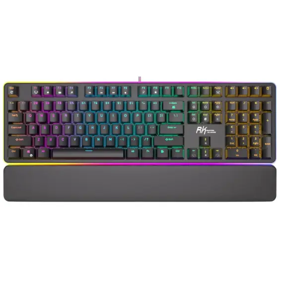 კლავიატურა Royal Kludge RK918 Mechanical Keyboard, Red switch, Wired, USB, Black  - Primestore.ge