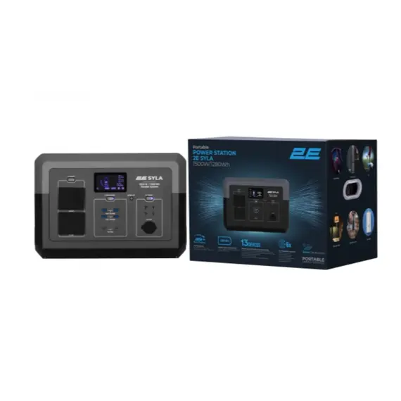 კვების წყარო 2E Portable Power Station Syla, 1500 W, 1280 Wh, WiFi/BT, Parallel System, Fast Charging , 2 image - Primestore.ge