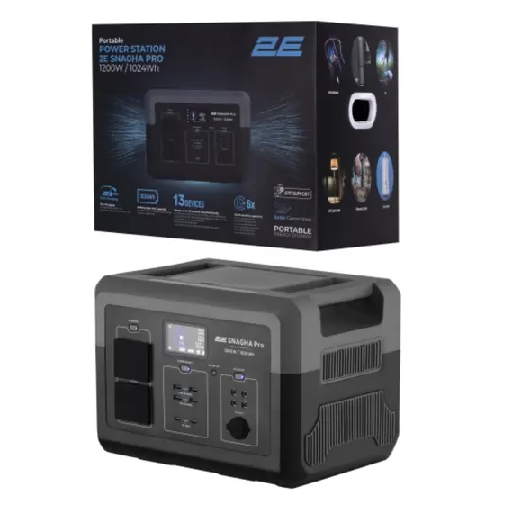 კვების წყარო 2E Portable Power Station Snagha PRO, 1200 W, 1024 Wh, Fast Charging , 3 image - Primestore.ge