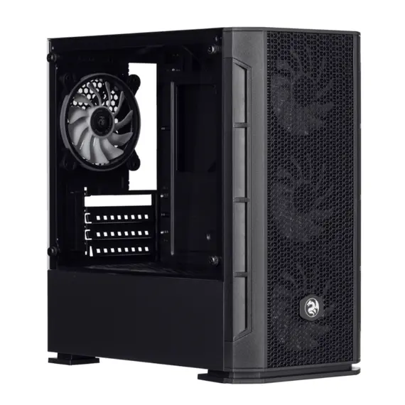 კომპიუტერის ქეისი 2E GAMING Computer case CALLEO (GB700) MiniT, Micro ATX,Mini ITX,2xUSB2.0,1xUSB3.0,4x120mm ARGB, TG (side panel), without PSU, black - Primestore.ge