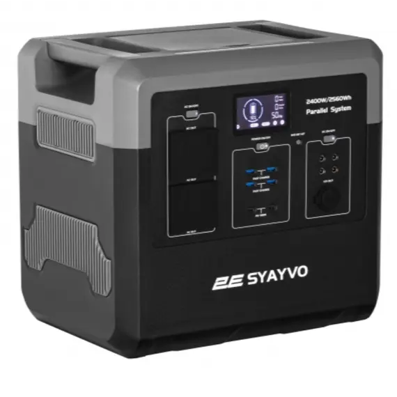 კვების წყარო 2E Power Station Syayvo 2400W/2560Wh, WiFi/BT, Parallel System, Fast Charging  - Primestore.ge