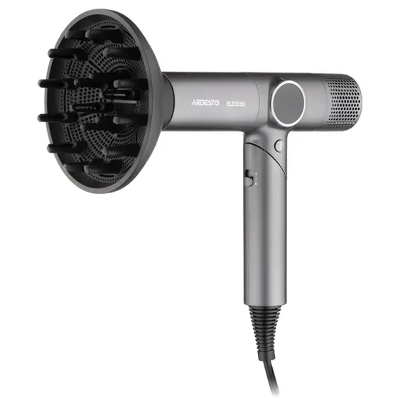 თმის საშრობი Ardesto Hair Dryer Stein, 1600W, 2 speeds, 4 heat setting, gray - Primestore.ge