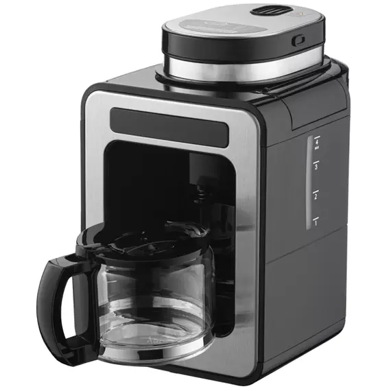 ყავის აპარატი Ardesto coffee maker drip 0.5l, ground + beans, display, silver-black , 3 image - Primestore.ge
