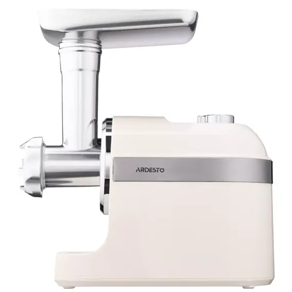 ხორცსაკეპი მანქანა Ardesto meat grinder, 1800W, 2kg/min, 3 cutting plates, sausages nozzle, plastik, beigе-silver , 5 image - Primestore.ge