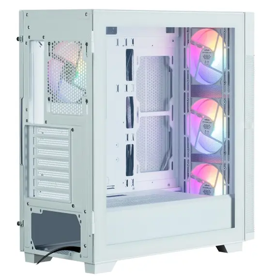 კომპიუტერის ქეისი Zalman PC case  S5 Neo without PSU, 1xUSB3.1, 1xUSB2.0, 4x120mm FRGB, VGA 390mm, LCS ready, TG Side Panel, ATX, white - Primestore.ge