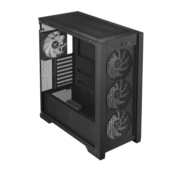 კომპიუტერის ქეისი ASUS TUF GAMING GT302 TG ARGB BLACK - Primestore.ge
