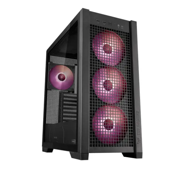 კომპიუტერის ქეისი ASUS TUF GAMING GT302 TG ARGB BLACK - Primestore.ge
