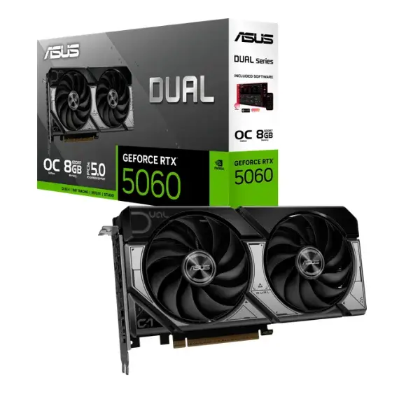 ვიდეო დაფა Asus DUAL-RTX5060-O8G//RTX5060,HDMI,DP*3,8G,D7 - Primestore.ge