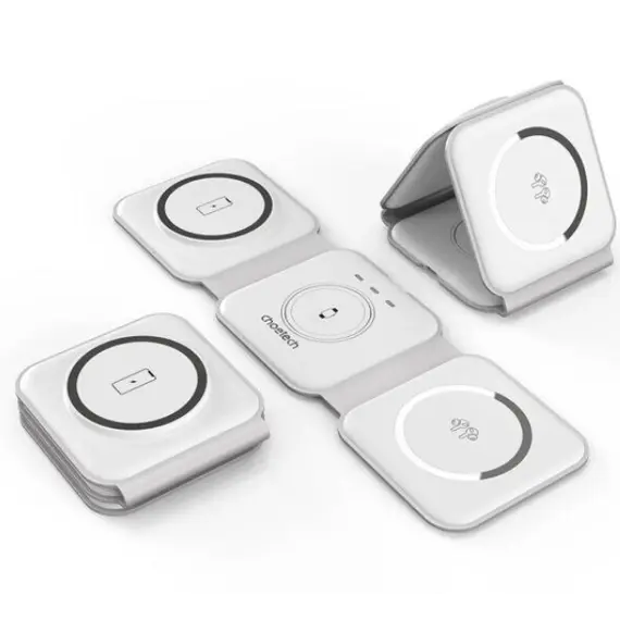 პორტატული დამტენი Choetech T588 3 in1 Foldable Magnet/XX-T588-F-CCWH , 2 image - Primestore.ge