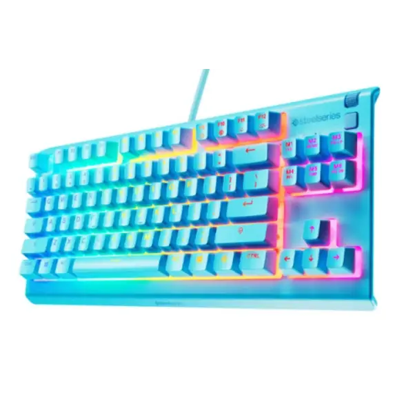 კლავიატურა SteelSeries Keyboard membrane Apex 3 TKL, 84key, USB-A, EN, RGB, aqua , 2 image - Primestore.ge