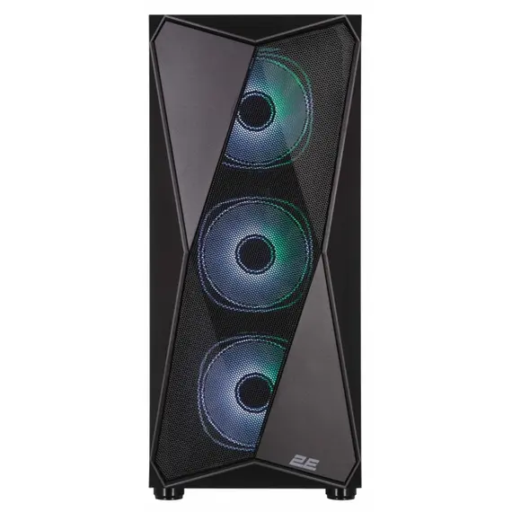 კომპიუტერის ქეისი 2E GAMING PC case Aruba G3313B, without PSU, 1xUSB3.0, 2xUSB2.0, 5x120mm ARGB, VGA 300mm, LCS ready, HUB, TG Side Panel, ATX, black - Primestore.ge