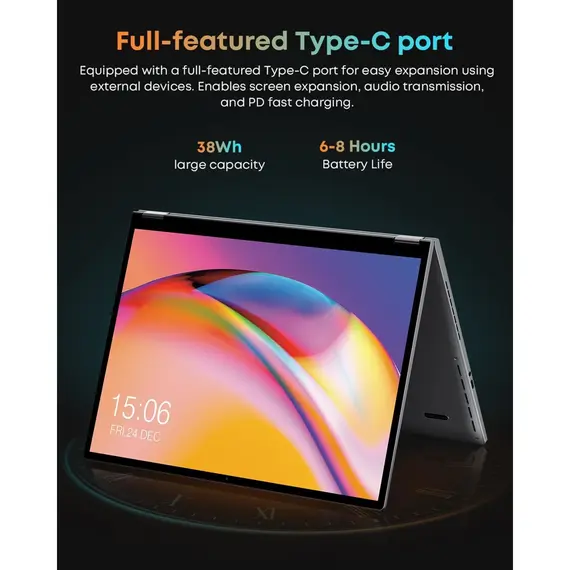 ნოუთბუქი Chuwi FreeBook N150, 13.4", Intel N150, 16GB, 512GB SSD, Integrated, W11H, Grey - Primestore.ge