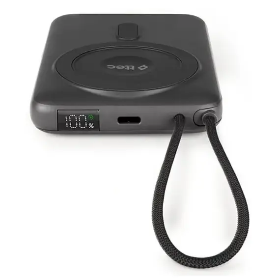 პორტატული დამტენი Ttec Recharger M LCD 10000mAh Magesafe comp PD20W Power Bank With USB-C and Stand Black 2BB230GR , 2 image - Primestore.ge