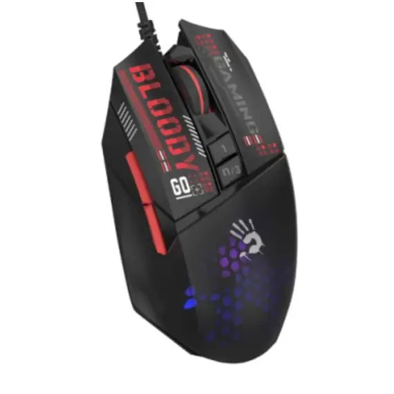 მაუსი A4tech W60 Max Mini Lightweight RGB Gaming Mouse Black , 3 image - Primestore.ge