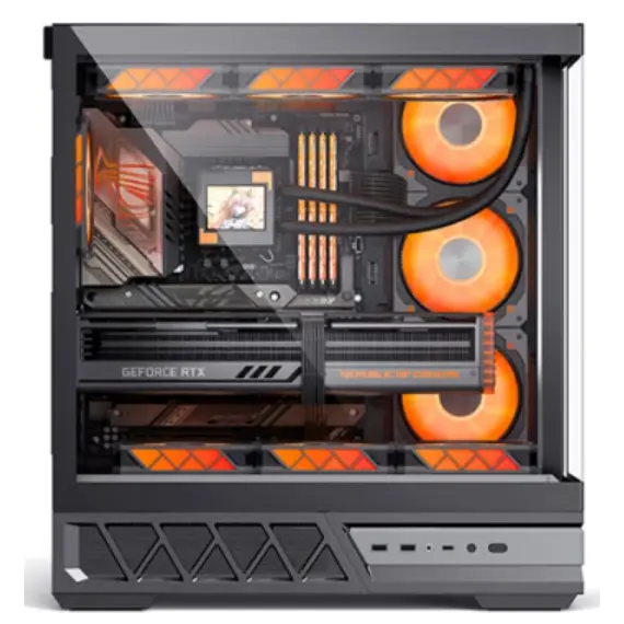 კომპიუტერის ქეისი Golden Field BALANCE WORLD 1 Black 7x120mm RGB Fans - Primestore.ge