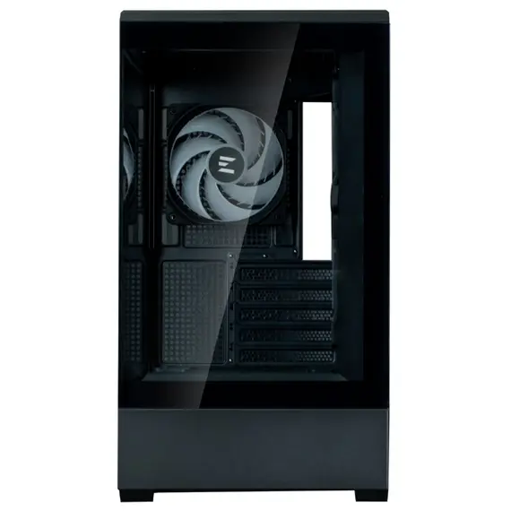 კომპიუტერის ქეისი Zalman Computer case P30 Black V2, without PSU, 1xUSB3.0, 1хUSB Type-C, 3x120mm ARGB, TG Front/Side Panel, mATX, Black - Primestore.ge