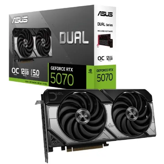 ვიდეო დაფა ASUS GeForce RTX 5070 12GB GDDR7 OC DUAL-RTX5070-O12G - Primestore.ge