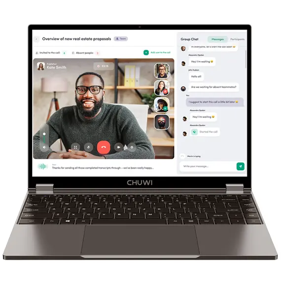 ნოუთბუქი Chuwi FreeBook N150, 13.4", Intel N150, 16GB, 512GB SSD, Integrated, W11H, Grey - Primestore.ge