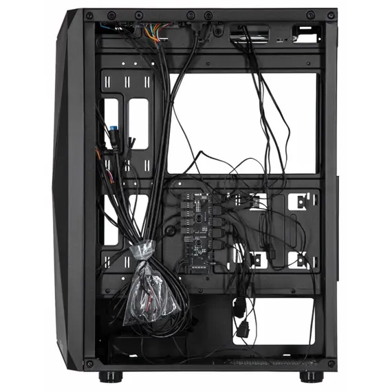 კომპიუტერის ქეისი 2E GAMING PC case Aruba G3313B, without PSU, 1xUSB3.0, 2xUSB2.0, 5x120mm ARGB, VGA 300mm, LCS ready, HUB, TG Side Panel, ATX, black - Primestore.ge
