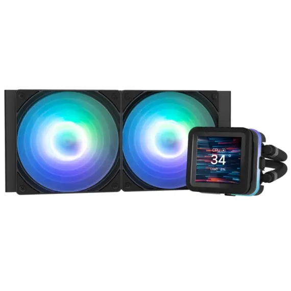 ქულერი Zalman LCS Alpha 2DS A36 ARGB, LGA1851, 1700, 1200, 115x, AM5, AM4, TDP 350W, black  - Primestore.ge