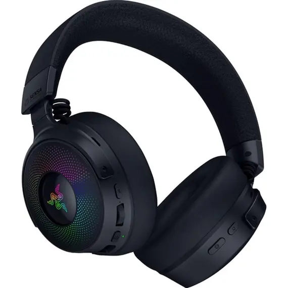 ყურსასმენი Razer Gaming Headset Kraken V4 Pro, mini-jack/USB-A/BT/WL, RGB, black - Primestore.ge