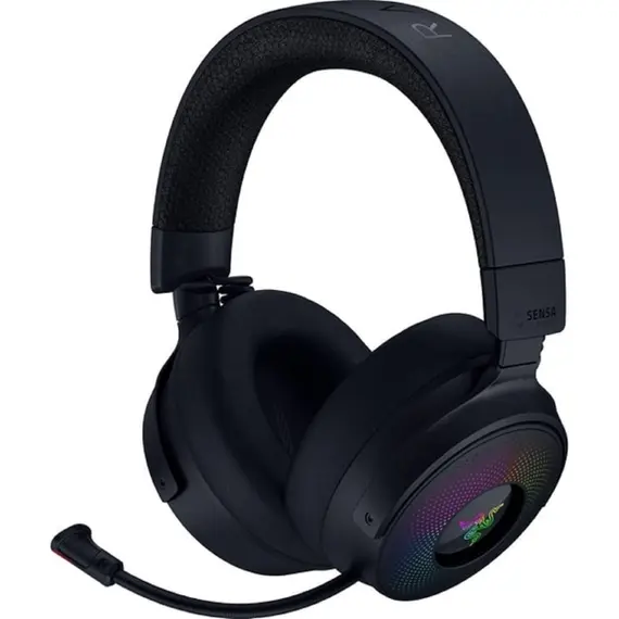 ყურსასმენი Razer Gaming Headset Kraken V4 Pro, mini-jack/USB-A/BT/WL, RGB, black - Primestore.ge