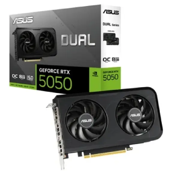 ვიდეო დაფა ASUS Graphic Card GeForce RTX 5050 8GB GDDR6 OC DUAL-RTX5050-O8G - Primestore.ge