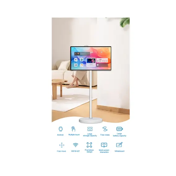 ინტერაქტიული ეკრანი Allscreen S32PF3-MS, 32", 2K, Android 13, Ram 8GB, 128GB, Smart Mobile Screen, WIFI6+BT 12000mahbatteryWhite - Primestore.ge