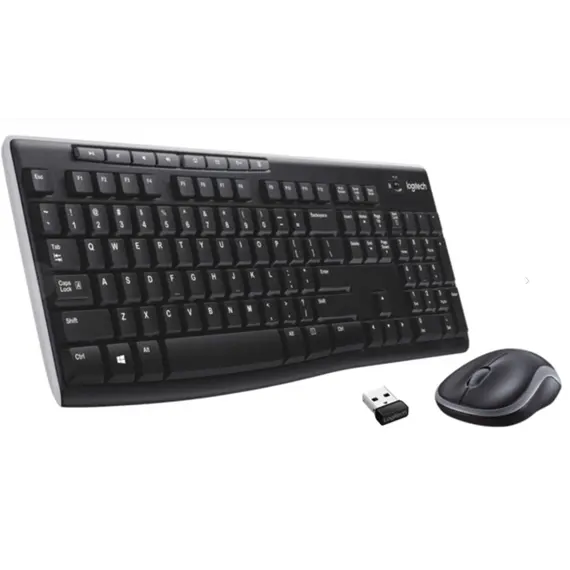 კლავიატურა და მაუსი Logitech MK270 Wireless Keyboard Black  - Primestore.ge