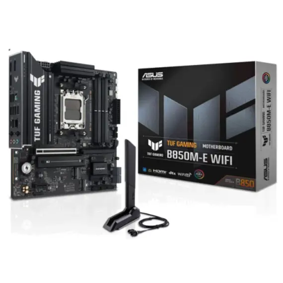 დედა დაფა ASUS Motherboard TUF GAMING B850M-E WIFI sAM5 B850 4xDDR5 M.2 HDMI DP WiFi BT mATX , 2 image - Primestore.ge