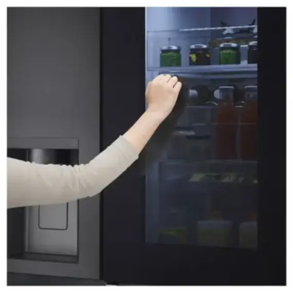 მაცივარი LG GR-X267CQEW.AMCQMER Side-by-Side 179x91.3x73.5 617 LT NF Inverter InstaView Dispenser Black - Primestore.ge