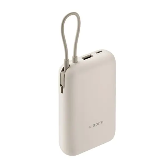 პორტატული დამტენი Xiaomi Power Bank 10000mAh (Integrated Cable) Tan GL (BHR9072GL) , 2 image - Primestore.ge