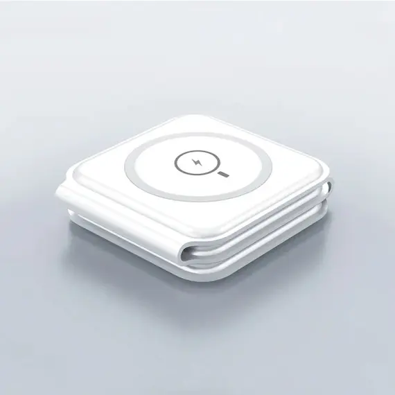 პორტატული დამტენი WiWU Foldable 3 in 1 M6 White , 5 image - Primestore.ge