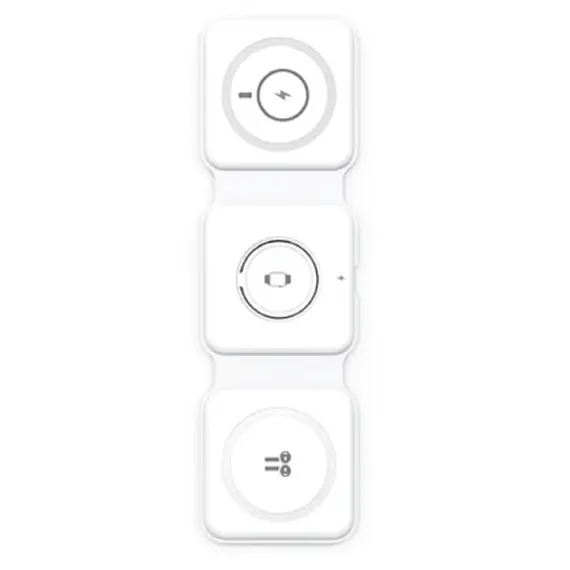 პორტატული დამტენი WiWU Foldable 3 in 1 M6 White , 2 image - Primestore.ge