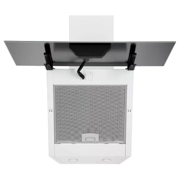გამწოვი Ardesto Hood Inclined hood, 60cm, 900m3h, glass, 2х1W LED, button, white - Primestore.ge