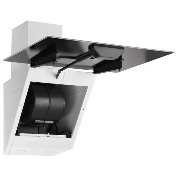 გამწოვი Ardesto Hood Inclined hood, 60cm, 900m3h, glass, 2х1W LED, button, white - Primestore.ge