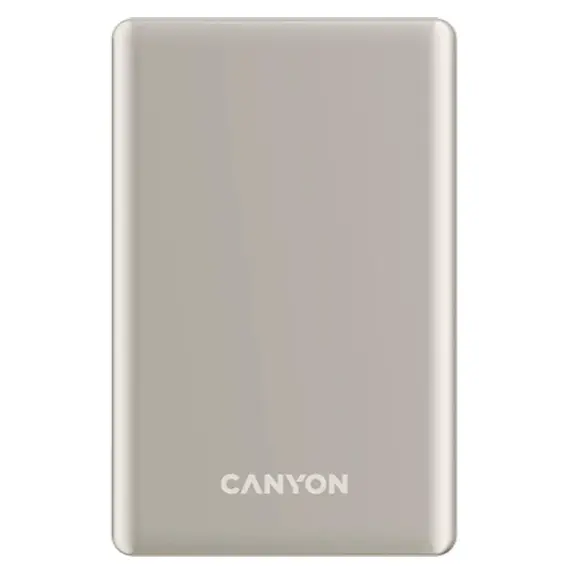 პორტატული დამტენი CANYON power bank OnPower 505 slim Magnetic 5000 Beige (CNS-CPB505BE)  - Primestore.ge