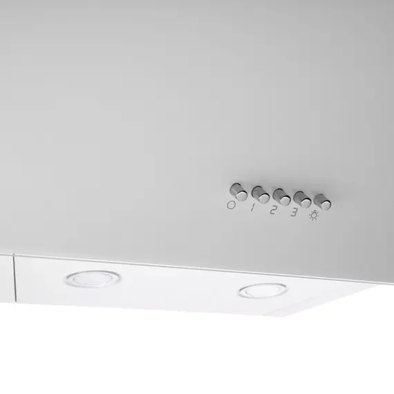 გამწოვი Ardesto Hood Inclined hood, 60cm, 900m3h, glass, 2х1W LED, button, white - Primestore.ge