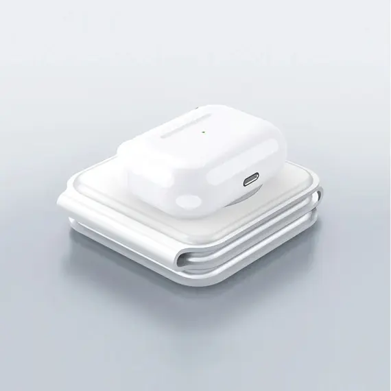 პორტატული დამტენი WiWU Foldable 3 in 1 M6 White , 4 image - Primestore.ge