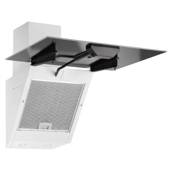 გამწოვი Ardesto Hood Inclined hood, 60cm, 900m3h, glass, 2х1W LED, button, white - Primestore.ge