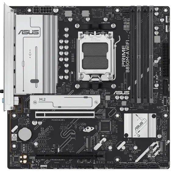 დედა დაფა ASUS Motherboard PRIME B850M-A WIFI sAM5 B850 4xDDR5 M.2 HDMI DP WiFi BT mATX  - Primestore.ge